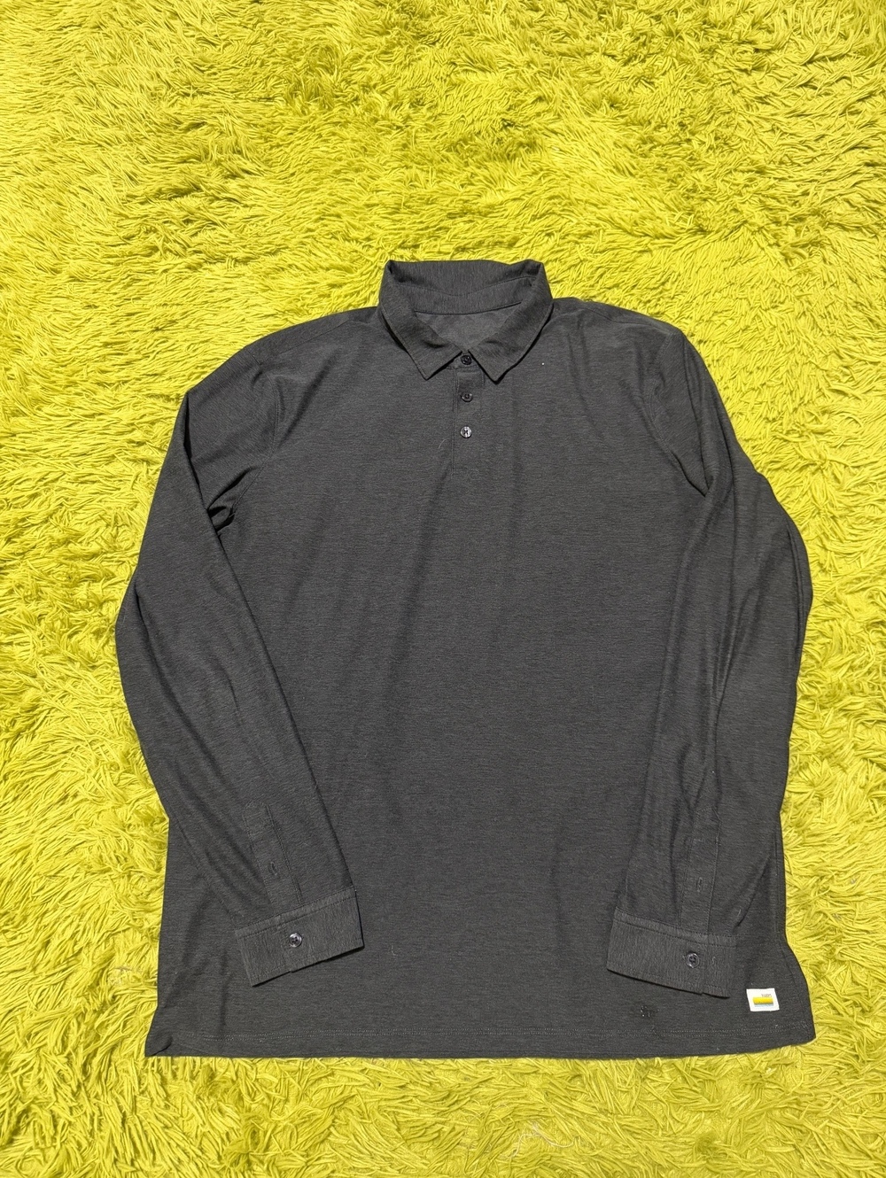 Vuori Men's Long Sleeve Strato Tech Polo Shirt Size Large Navy